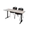 Cain Rectangle Tables > Training Tables > Cain Training Table & Chair Sets, 60 W, 24 L, 29 H, Maple MTRCT6024PL47BK - alternate 1